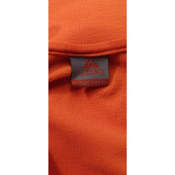 Lidong Men's 2XL Orange Activewear Jacket Full Zip Performance Fabric Sporty - Picture 5 of 7
